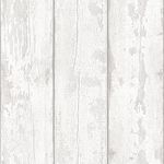 Arthouse Grey Washed Wood Wallpaper - Panel Effect - Natural Weathered - Photographic Style - Realistic - 694701