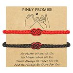 YELUWA 2 Pcs Red String of Fate Bracelet Red String Knot Bracelet Couple Bracelet Gift for Women Men Him Her Boyfriend Girlfriend Lucky Protection Adjustable Long Distance Relationship Friend Bracelet