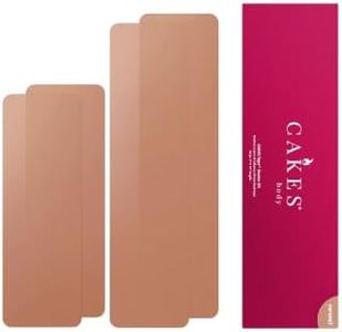 CAKES Silicone Boob Tape - Invisible, Ultra Thin, Seamless Breast Tape for Boob Lift - Reusable Pre-Cut Buildable Strips - Dermatologist-Approved, Non-Toxic, Skin-Safe Silicone - Caramel, 1 Kit