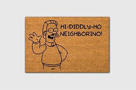 Ecosides Ned Flanders Famous TV Show Funny Doormat Housewarming Gift Funny Gifts