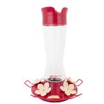 Perky-Pet 9201-6 Top-Fill Pinch-Waist Glass Hummingbird Feeder – 12 oz, PInk