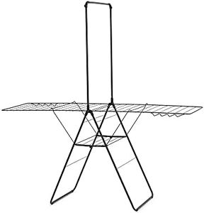 Brabantia Hangon Drying Rack with Rod, 25 Meters, Matt Black