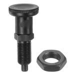 HARFINGTON Push Fit Ball Nose Spring Plunger M10x1 Thread Length 0.67" Pin Dia.5mm Carbon Steel Return Knob Plunger Non-Locking Retractable Index Plunger for Industrial Equipment