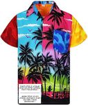 V.H.O Funky Hawaiian Shirt, Shortsleeve, Mondy Beach, Multicoloured, S