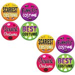 Beistle 8 Piece Halloween Costume Contest Awards Pinback Buttons Prize Trophies for Scariest, Funniest, Sexiest, Best, 2", Multicolor