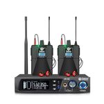 D Debra Audio PRO ER-102 UHF IEM Mono Wireless in Ear Monitor System with Monitoring Type for Stage, Band, Recording Studio,Guitar, Live Performance (Single Channel, 2 Bodypack)