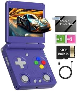 RG34XXSP Retro Handheld Game Console RG34XX SP Retro Gaming Console with 64G Preloaded Games,3300 mAh Battey,3.4 inch Screen Portable Pocket Arcade Support 30+ Simulators 5G WiFi Bluetooth HD Indigo