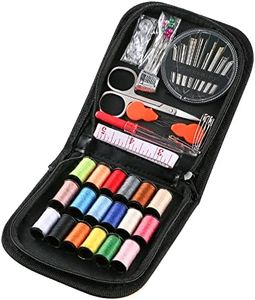 AUERVO Mini Travel Sewing Kit, DIY Premium Sewing Supplies,Basic Sewing kit for Adults,Beginners,Home,Emergency Filled with Repair kit and Sewing Needles,Thread,Scissors,Thimble,Tape Measure etc