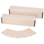Mat Board Center, Archival Slide File Storage Case, Acid-Free Preservation Box for Storing Photos, Prints, Negative, Films, Sturdy Organizer Holds Up to 140 Slides - Tan-Pack of 2