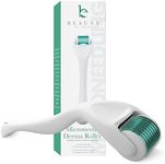 Derma Roller Microneedling Roller - Titanium 0.25mm Micro Needler for Face, Gently Exfoliates, Microneedle Tool for Beard, Scalp & Hair, Skincare Tools for Face
