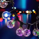 Concept Kart G45-B String Light Bulbs (25 Bulb) | Dimmable | Waterproof | Shatterproof | Globe Bulbs for Home Decoration, Indoor/Outdoor Hanging, Diwali Christmas Cafes | Extendable Plug