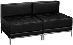 Flash Furniture HERCULES Imagination Series Black LeatherSoft Lounge Set, 2 Pieces