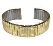 Swift Gift Gold Expanding Stretch Watch Strap Bracelet Metal Stainless Steel Expander Band (15mm 16mm 17mm 18mm 19mm)