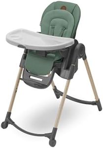 Maxi-Cosi Minla Kinderhochstuhl Mitwachsend, 0–14 Jahre, bis zu 60 kg, Hochstuhl Baby, 9 Höhenstufen, 5 Neigungspositionen, 4 Tablettpositionen, kompakt faltbar, Eco Care, Beyond Green