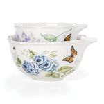 Lenox 888261 Butterfly Meadow 2-Piece Nesting Bowl Set, Porcelain, Multicolor