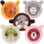 Belle Vous Animal Face Ice Cooling Pads (5 Pack) - Non-Toxic Gel Cool Packs for Injuries - Warm Compress for Wisdom Teeth/Swelling - Safe for All Ages