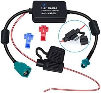 Vecys FM/AM DAB DAB+ Car Antenna Signal Amplifier Booster Fakra Z Male to Female Adapter 12V Digital Radio Antenna Splitter Antenna Amplifier with Magnetic Ring for Audio Stereo Digital Car Radio