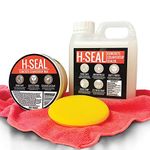 H-SEAL Concrete COUNTERTOP/WORKTOP Sealer | Food Safe | HIGH Temp | Gloss Finish | Waterproof | Streak-Free | UV Resistant (1L Sealer & 200G Wax Kit)