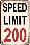 Man Cave Decor Race Car Posters For Men Bedroom Garage Accessories Funny Metal Tin Signs Room Stuff Wall Decor Speed Limit 200 Sign 8x12 Inch