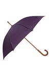 Mountain Warehouse Classic Umbrella - Plain – Extra Protection Patio Brolly, Stylish Sun Umbrella, Lightweight, Curved Wooden Handle Garden Umbrella –For Picnics Berry