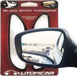 Utopicar Long Blind Spot Car Mirror - Aesthetic Convex Blindspot Mirrors, Engineered Design for Side Mirror (Blindspot), Up/Down Adjustable Car Blind Spot Mirror, Rear View Blind Spot Mirrors (2 Pack)