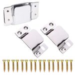 4Pcs Flush Mount Bracket Stainless Steel Sectional Sofa Interlocking Clip with Screws Furniture Connector for Large Picture Display Headboard Wall Mount Hardware