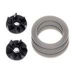 Replacement for Hamilton Beach Blender 2Pcs Motor Drive Coupling Gear Clutch, with 3Pcs Rubber Gasket Sealing O Ring, Compatible with Hamilton Beach Blender