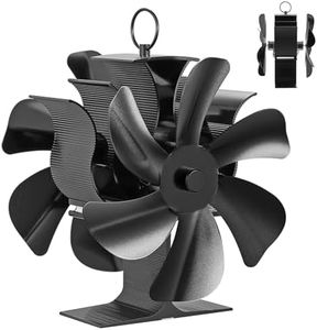 JossaColar Wood Stove Fan Heat Powered | New Large 12-Blade Stove Fan Woodstove Fan Non Electric | Heat Activated Fan for Wood Stove/Pellet Stove/Wood Burning Stove | Wood Stove Accessories