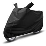 Auto Hub 100% Waterproof Bike Cover, Dustproof, UV Protection Bike Cover for All Two Wheeler Bike Upto Bullet Size with Carry Bag,- Black