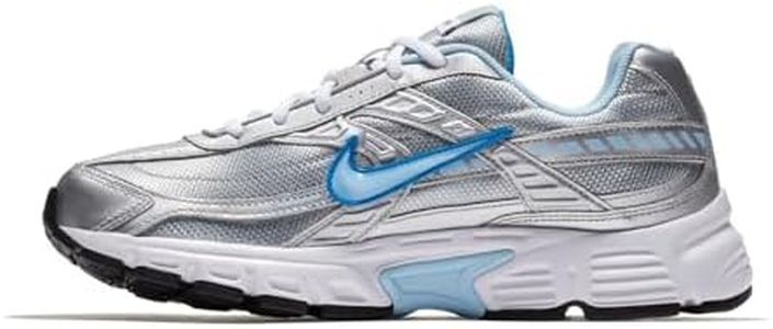 Nike Women's Initiator Wide Metallic Silver/Ice Blue White Grey Running Shoe 6.5 W US