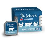 Butcher's Puppy Perfect Wet Dog Food Trays, 3.6 kg (24 x 150 g)