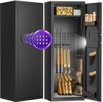 MSYCOST 8-10 Gun Rifle Safe for Home Security, Gun Safe for Rifles and Pistols - Quick Access Digital Keypad | Easy Assembly Gun Safe with Adjustable Shelves (Fits Shotguns & Ammo)