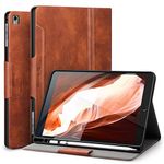 Antbox Case for iPad Air 2/iPad 6th/5th Generation(9.7'')/Pro 9.7'' with Pencil Holder Vegan Leather Case (Brown)