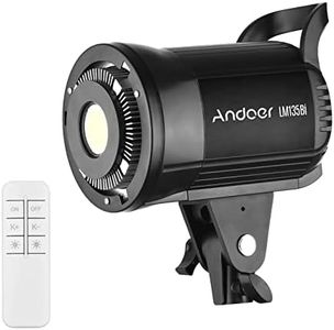 Andoer LM135Bi Portable LED Photography Fill Light 135W Studio Video Light 3000K-5600K Dimmable Bowens Mount Continuous Light with Remote Control for Product Portrait Wedding Photography Live