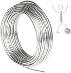 Floral Jewelry Making Beading Wire,Flexible Aluminum Wire,Bendable Craft Metal Wire,Silver Aluminum Wire,Metal Craft Wire,Metal Armature Wire Bendable Sculpting Wire,Metal Wire Bendable Wire,10M,3mm