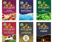 PUFF SMART Herbal Hookah Molasses (100% Nicotine and Tobacco Free) Pan Ras, Paan kiwi mint, Dubai Special, Crazy night, Comm, Misbah Combo Flavors (Pack of 6)