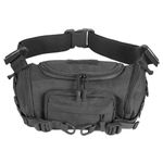 CamGo Tactical Waist Pack Portable Fanny Pack Outdoor Hiking Travel Large Army Waist Bag Military Waist Pack for Daily Life Cycling Camping Hiking Hunting Fishing Shopping (Black 01)