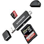 KiwiBird USB 2.0 Memory Card Reader, Micro USB OTG Card Adapter Reader for SD Micro SD, SDHC Micro SDHC, SDXC Micro SDXC, TF, UHS-I Cards Compatible with PCs, Android Phones/Tablets with OTG Function