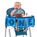 amscan 1st Birthday Blue High Chair Decorations, Textile, 7" x 39"