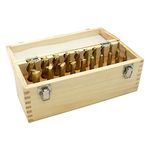 End Mill Set, 20 pieces 2 & 4 Flute, TiN coated HSS