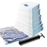 Spacesaver Premium Vacuum Storage Bags. Hand-Pump for Travel! Double-Zip Seal and Triple Seal Valve! Vacuum Sealer Bags for Comforters, Blankets, Bedding, Clothing! (5 Small, 5 Med, 5 Large, 5 Jumbo)