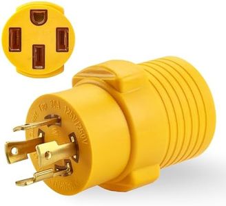 BlueStars NEMA L14-30P to 14-50R Generator Adapter 30/50A 125/250V, Yellow Twist Locking Generator 4 Prong Male Plug to 4 Prong RV Female for RV Camper Outdoor Camping Household Generators, UL Listed