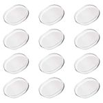 12PCS Drum Dampener Gels, Moon Gel for Drums Silicone Drum Damper Gel Pads Clear Drum Silencers Oval Strip Drum Silencers Pads Set Strong Sticky Sound Dampening Pads