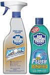 Bar Keepers Friend MORE Spray + Foam Multipurpose Cleaner (25.4 oz) & EZ-Flush Toilet Flushing Aid (12 oz) Liquid Plumber to Help Prevent Clogged Toilets