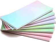 Paper Junkie 8 Pack Watercolor Pastel Sticky Notes, Gradient Color to Do Notepads (5.5 x 2.35 in, 50 Sheets Per Pad)