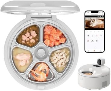 Automatic Wet Food Cat Feeder with 3MP Camera, App Control, Dual Semiconductor Cooling, Heating Feeding Area, 5 Stainless Steel Trays Pet Food Dispenser
