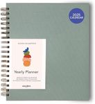 Anecdote Planner 2025 (8.5" x 10") Daily Planner Weekly Monthly Planner - 52 Weeks w/Library Buckram Cover, Brass Spiral - A4 Size Bleed-Resistant Paper – Dutch Blue