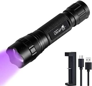ULTRAFIRE Black Light UV Flashlight, LED 395nm Ultraviolet Blacklight Flashlight,Adjustable Focus Mini UV Flashlight Pet Urine Detector for Resin Curing, Dry Stain, Scorpion and Bed Bug UV Torch