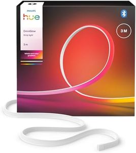 Philips Hue OmniGlow Strip Light 3m RGBWWIC Smart LED, Seamless Dot-Free Illumination, Cuttable Design, ChromaSync Technology, App Control