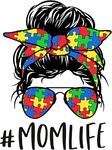 2pcs Autism Mom Car Decals, Austim Mom Sticker, Mama Proud, 5 inches - Austism Car Sticker Decal for Car, Truck, Laptop, Window